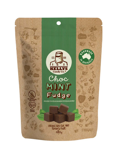 Kellys Candy Co Choc Mint Fudge 180g